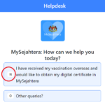 digital e-cert mysejahtera vaccination overseas