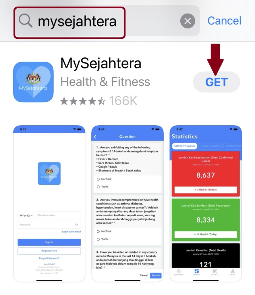 Download mysejahtera How to