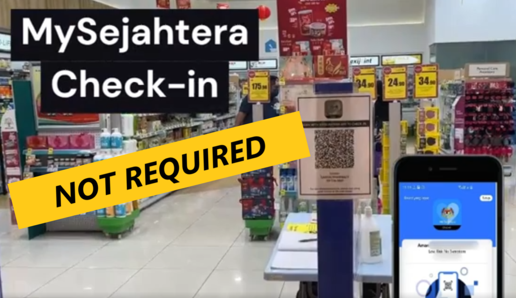 mysejahtera check in not required