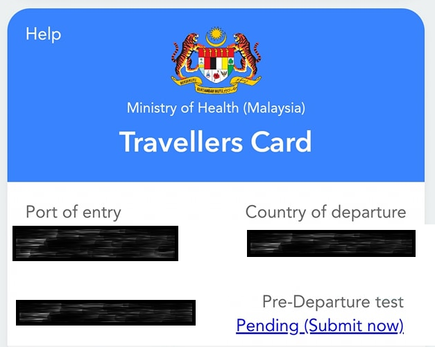 How to Fill the Traveller Form Travellers Card on MySejahtera