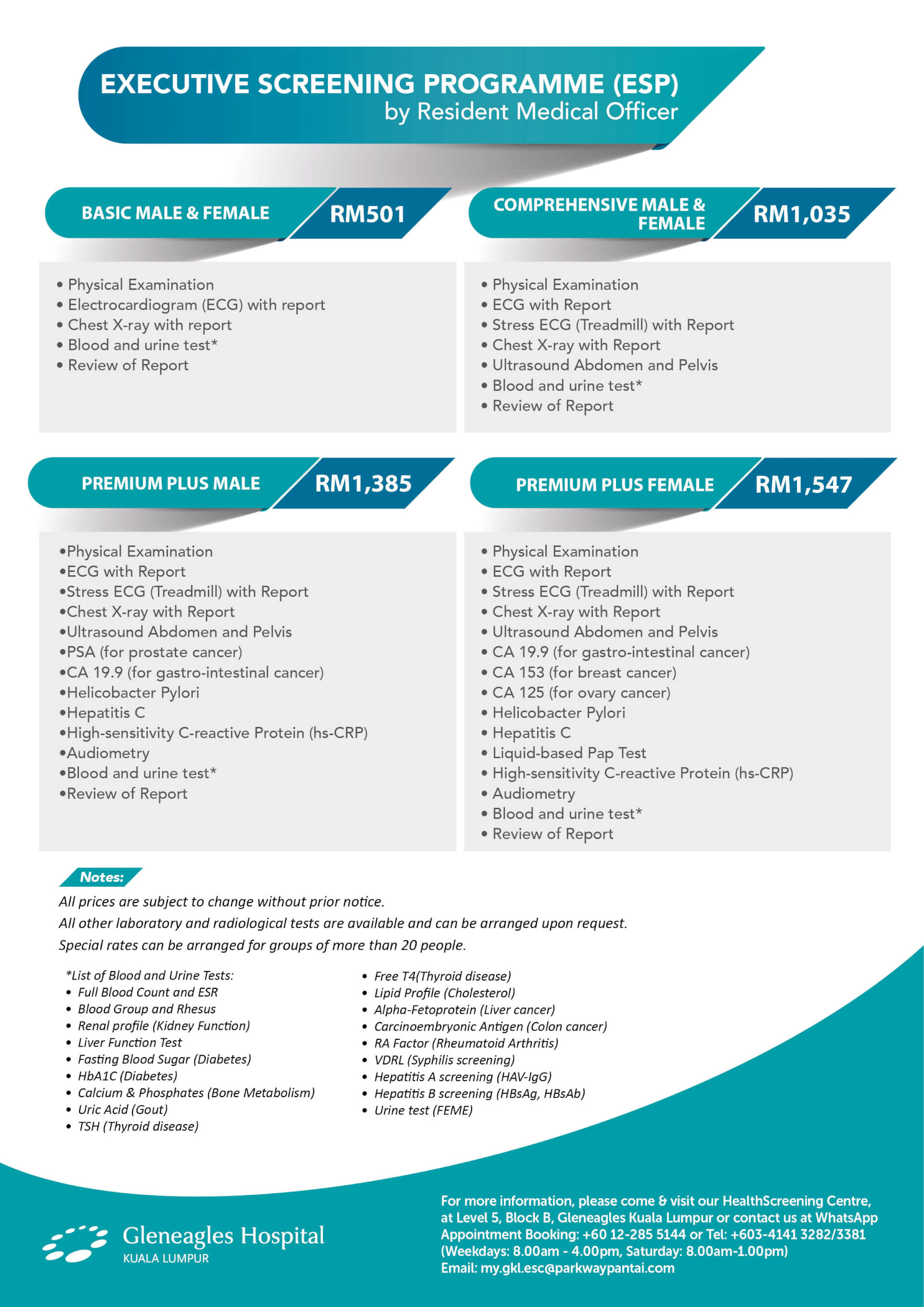 Medical Check Up and Health Screening Packages Malaysia The Research