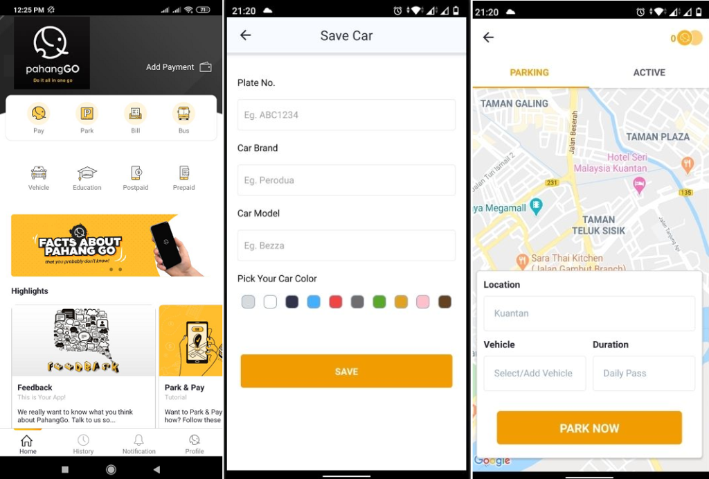 pahang go parking app digital