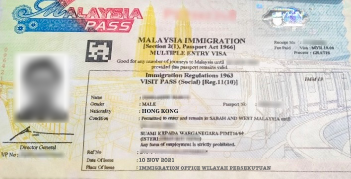 how long is malaysia social visit pass